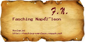 Fasching Napóleon névjegykártya